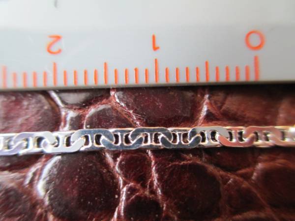 イタリア製シルバー925チェーン 2.1mm 40cm 3.9g*FlatMarine060_2