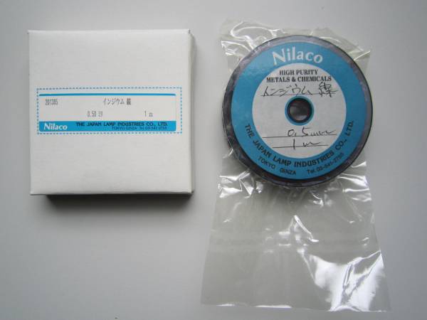 ニラコ インジウム線 In 1385 F0 50mm 1m 99 99 金属 売買されたオークション情報 Yahooの商品情報をアーカイブ公開 オークファン Aucfan Com