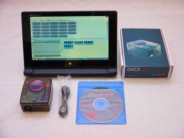 舞台照明 DMXコントローラー DASLIGHT DVC3 ＋ タッチパネルPC