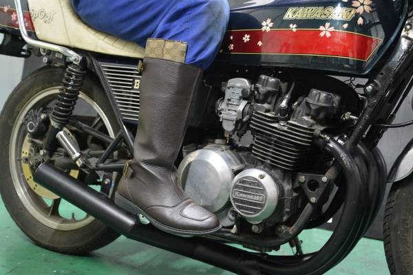 当時風ロング特攻ブーツ 平口 旧車會style ゼファー400 CBR400F(28.0cm
