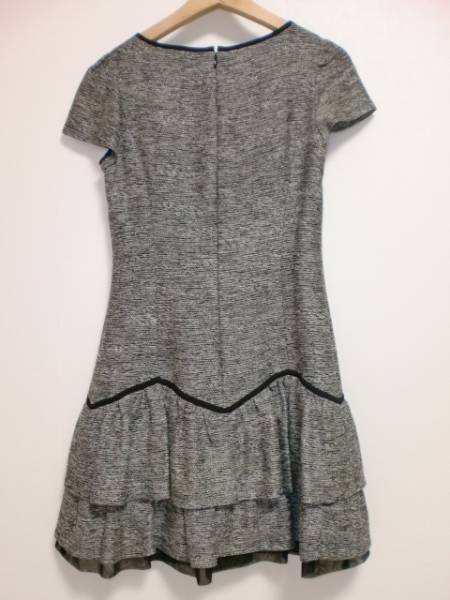 エムズグレイシー☆ツイードフリルワンピ☆美品☆38サイズ