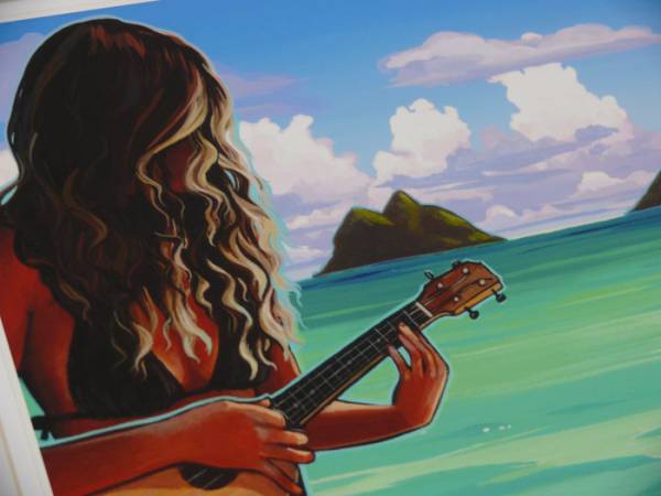 □クリスティー・シン□ハワイ☆サーフアート絵画 Island Style(記念品
