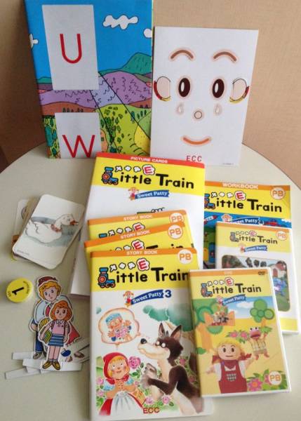 ECCジュニア☆教材☆PB☆Little Train☆DVD・CD・テキスト一式(子ども