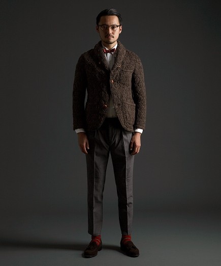 12-13AW★BEAMSハイクオリティラインニットジャケットMビームス