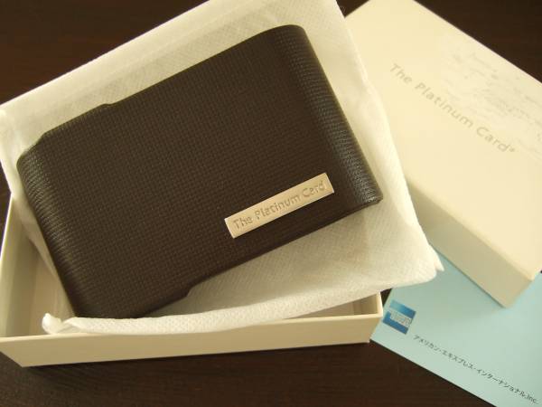 未使用◆アメックス【AMEX PLATINUM】ノベルティーキーケース_1