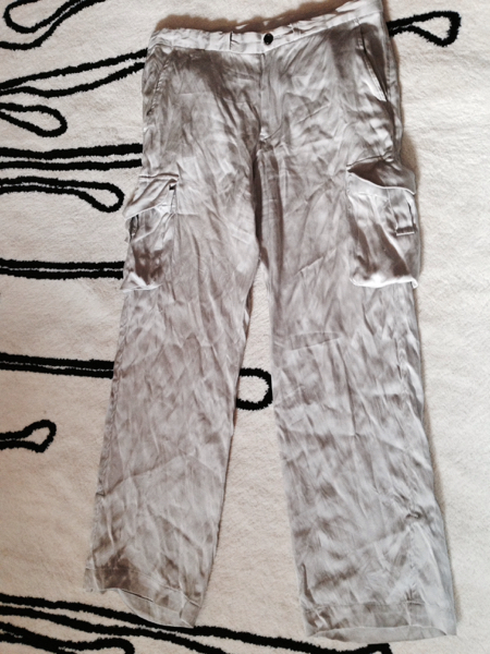 ★ARROWSユナイテッドアローズシルクカーゴパンツグレー★