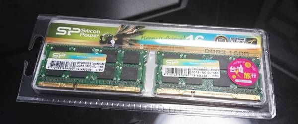 ■SiliconPower (SP016GBSTU160N22) 8GB×2 3ヶ月使中古_1
