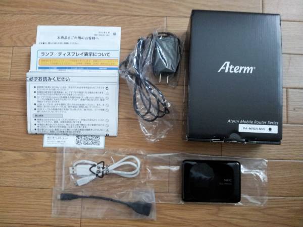 ■美品■NEC Aterm MR02LN LTEルーター [ブラック]■OCN等SIM可