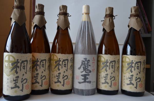 送料込み！森伊蔵　1.8L 4月当選品 芋焼酎のセット魔王と薩摩桐野 川越 金の露 薩摩桐野 天誅 芋焼酎古酒