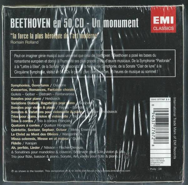 ベートーヴェン EMI 主要全集 CD50枚組 Beethoven Box 未開封品 【公式