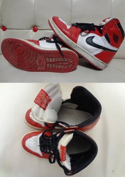 神様のバッシュ Nike エアジョーダン1 白赤黒 初期復刻 フェチ 24 5cm 売買されたオークション情報 Yahooの商品情報をアーカイブ公開 オークファン Aucfan Com
