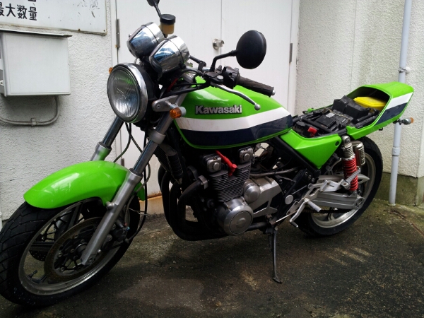 書類あるけどジャンク品 ライム ゼファー400 丸車パーツ扱いで