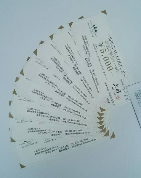 激安‼グリーンプラザ上越 優待クーポン4万円分_1