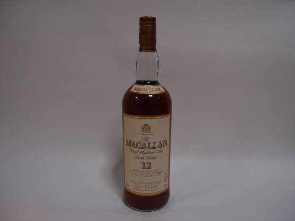 MACALLAN マッカラン 12年 1000ml 旧ボトル 未開栓古酒で内容量減少