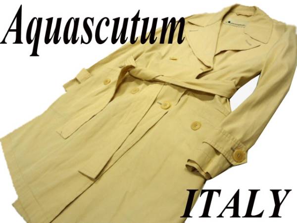 0312H-21◎高級！アクアスキュータム◎イタリア製 コート