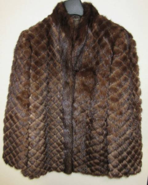 【1円～目玉品】13号美品☆ミンク★ショート毛皮コート6D A-1