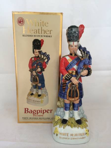 ホワイトヘザー バグパイパー 陶器 WHITE HEATHER 箱付 古酒