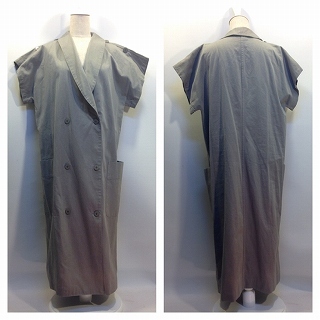 Y's/ワイズ/半袖/デザイン/コート/グレー/モード/トレンチ/美品