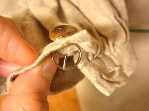 美品 saintvetement サンヴェットモン/リネン割烹着ワンピース(Mサイズ 