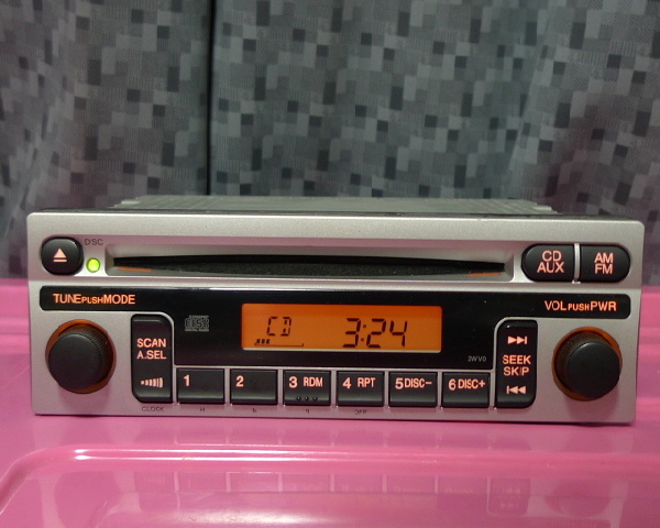 □ホンダ純正1DIN CDデッキ 39100-SCK-0030 MF622JG○シルバー□(CD