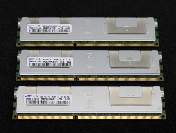 SAMSUNG PC3-8500R DDR3-1066 Registerd DIMM 8GBx3枚 24GB