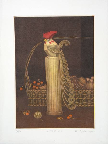 清水敦　「おながとり」メゾチント_1