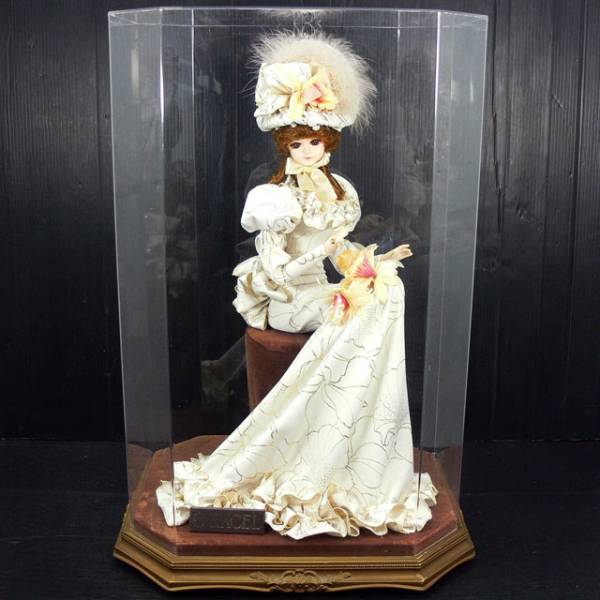 中古品 　スキヨ人形研究所　白ドレス フランス人形/西洋人形