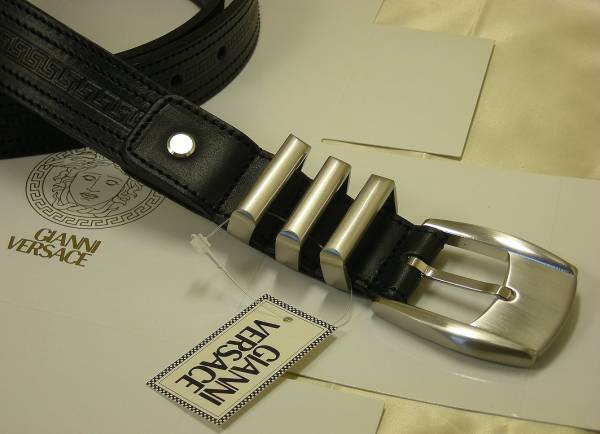 VERSACE ヴェルサーチ★メンズベルト★銀色 ３連タイプ！新品