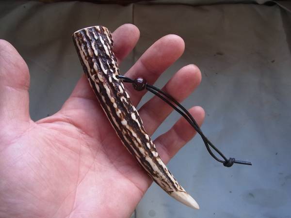 鹿角、印籠、根付、弓道ギリ粉入れネジ式C