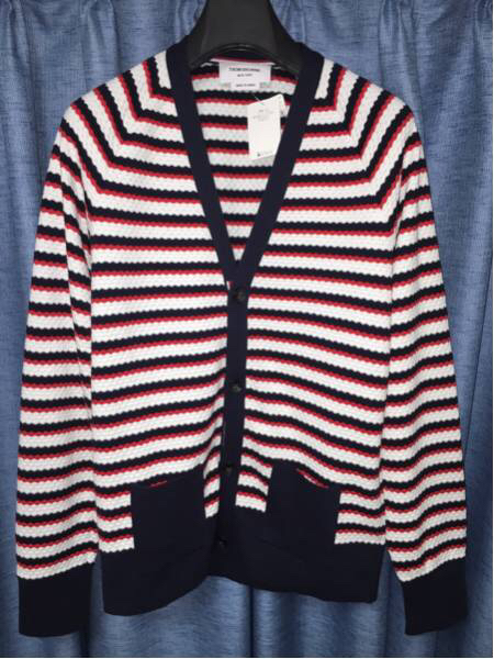 15ss新品トムブラウンボーダーカーディガン GD