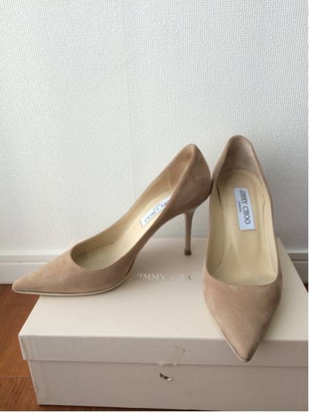 JIMMY CHOOジミーチュウ美品ベージュスエードパンプス36