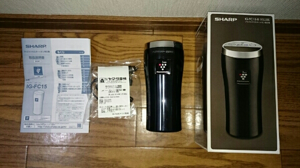 新品 SHARPプラズマクラスターイオン発生機 IG-FC 15-B ブラック