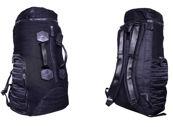 スタイリスト出品■限定-変形大型黒BAGリュックサック-ブラック