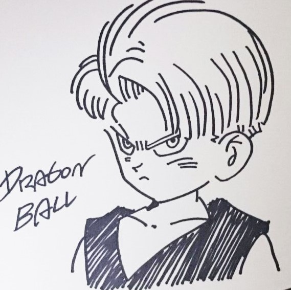 ☆鳥山明 直筆サイン色紙 ドラゴンボール トランクス 少年期☆(サイン