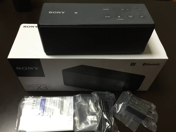 【美品】 ソニーSONY / SRS-X3 ワイヤレススピーカー　保証書付