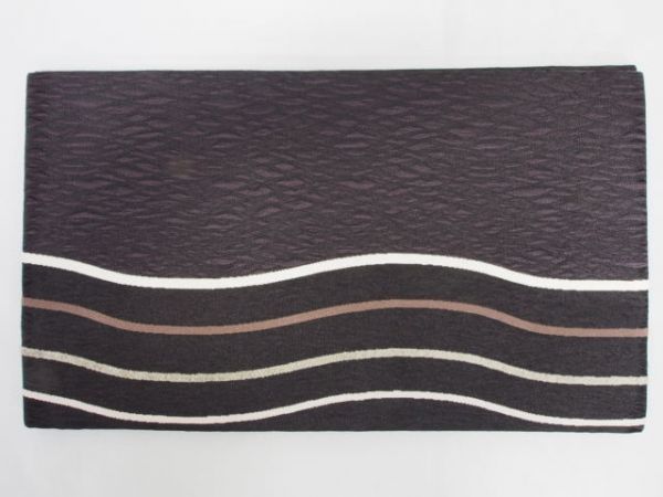 高級 銀黎舎 袋帯 正絹 粋な柄 リバーシブル 未使用美品