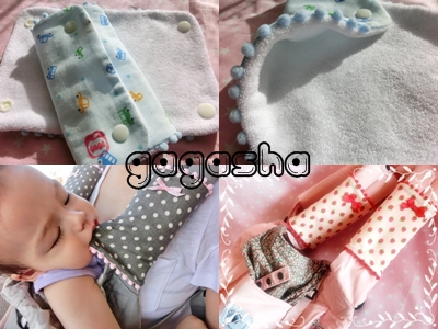 エルゴよだれパッド★くじら柄 赤リボン★マリーン よだれカバー_3