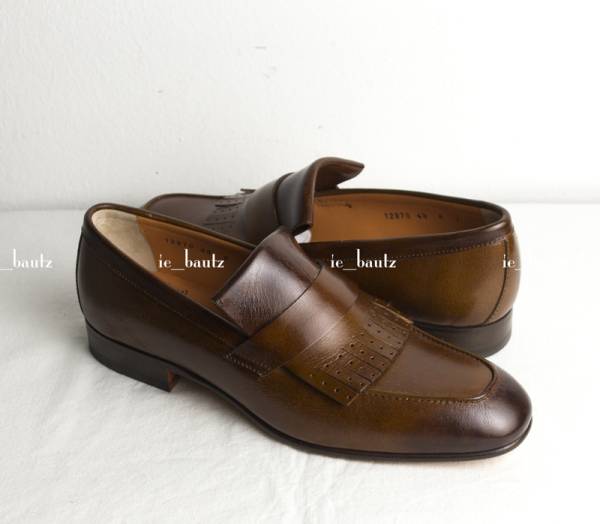 新品 サントーニ 26.5cm キルトタンモカシン ローファー7.5