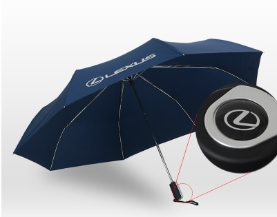 ♪　レクサス　自動開閉折りたたみ傘　紺