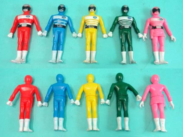 H409 ポピー 電子戦隊デンジマン ソフビフィギュア 5体セット