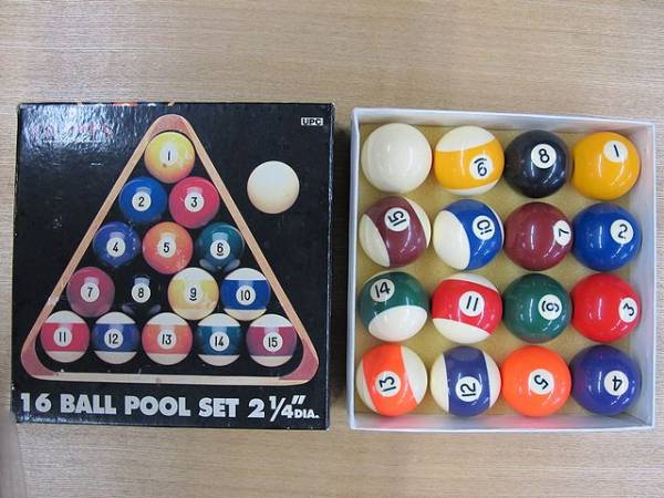 ビリヤードボール　16ボールセット　未使用　デッドストック
