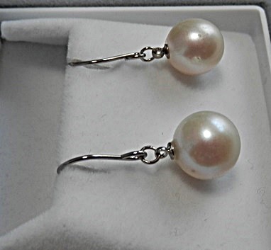 【★M★】9.8mm ♪アコヤ真珠ブラピアス