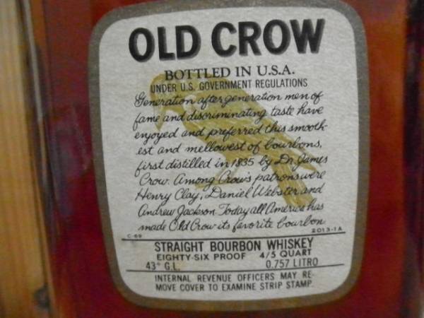 CROW パ*リ様 オールドクロウトラベラー バーボンウイスキー750ml古