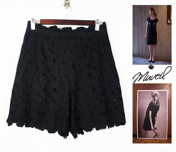 GINZA掲載/Muveiｌミュベール総レースバミューダパンツ/245