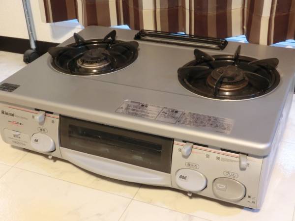 美品リンナイ製プロパンガス用グリル付ガスコンロ/KDH-5500G(ガス 
