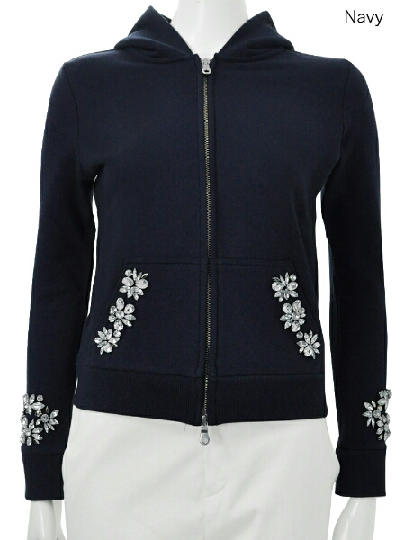 【新品☆未使用☆タグ付き】Chesty ビジューパーカー★ネイビー