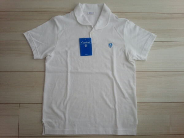 新品オーチバル★丸襟ポロシャツ白