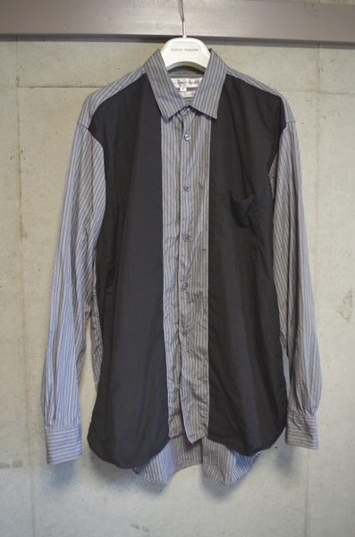 コムデギャルソンシャツ ストライプ切替シャツ KZ