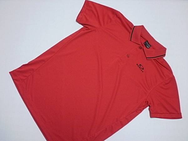 オークリー 半袖ポロシャツ レッド L