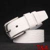 高級硬質/クロコダイル　ハイグレードレザーベルトバックル　白